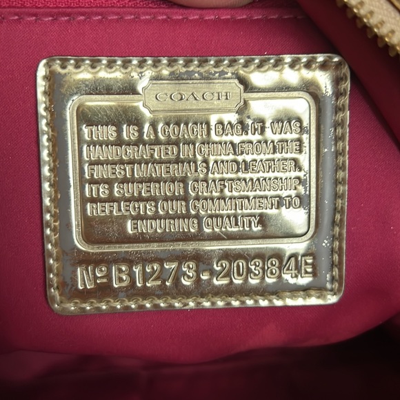 Coach Poppy Jazzy Hobo Purse Handbag Gold Metallic - Picture 7 of 9